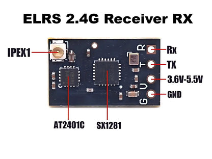 Приемник ELRS 2.4G RX Crossover, модель приемника FPV NANO ExpressLRS с антенной типа T, поддержка обновления Wi-Fi для дрона 
