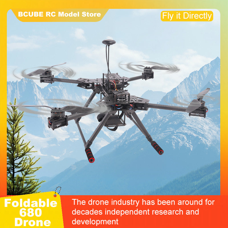 B-CUBE PIXHAWK2.4.8 6C Flight Control Carbon Fiber 680 Frame Kit Ardupilot Quadcopter BLHELI 40A 3508 Motor ESC Optical Flow