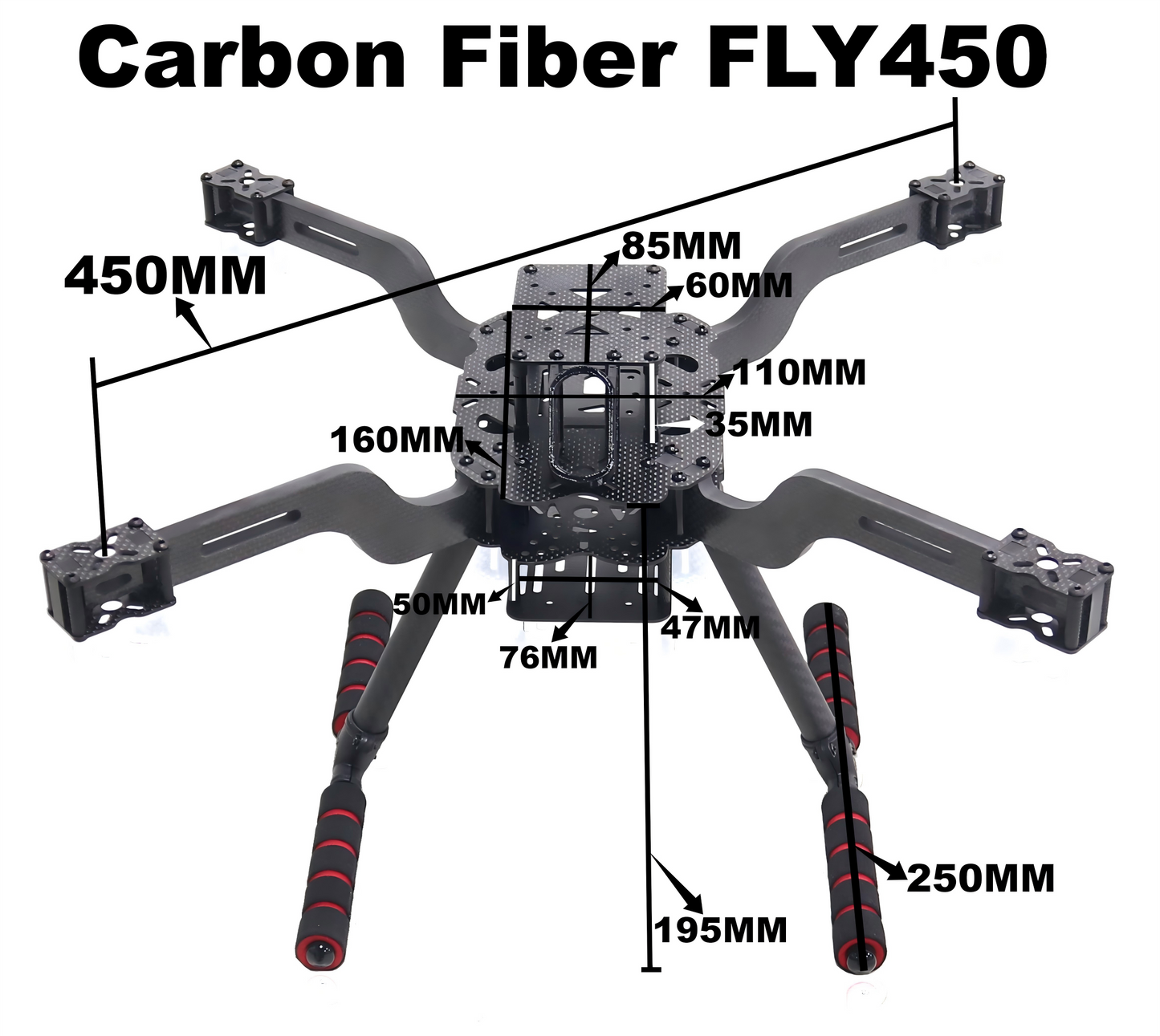 B-CUBE Open Source New Smart Drone FLY450 450MM F722 Quadrotor Rack RC Multicopter Multi-Rotor With Landing Gear Betaflight