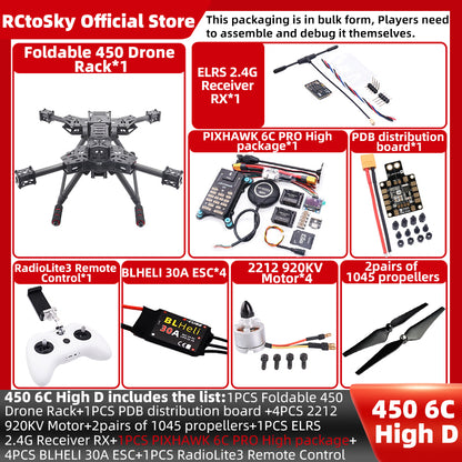 B-CUBE Open Source New Foldable Arm Smart Drone PIXHAWK 2.4.8/PRO/6C PRO Quadrotor Rack RC Multicopter Multi-Rotor With Landing Gear