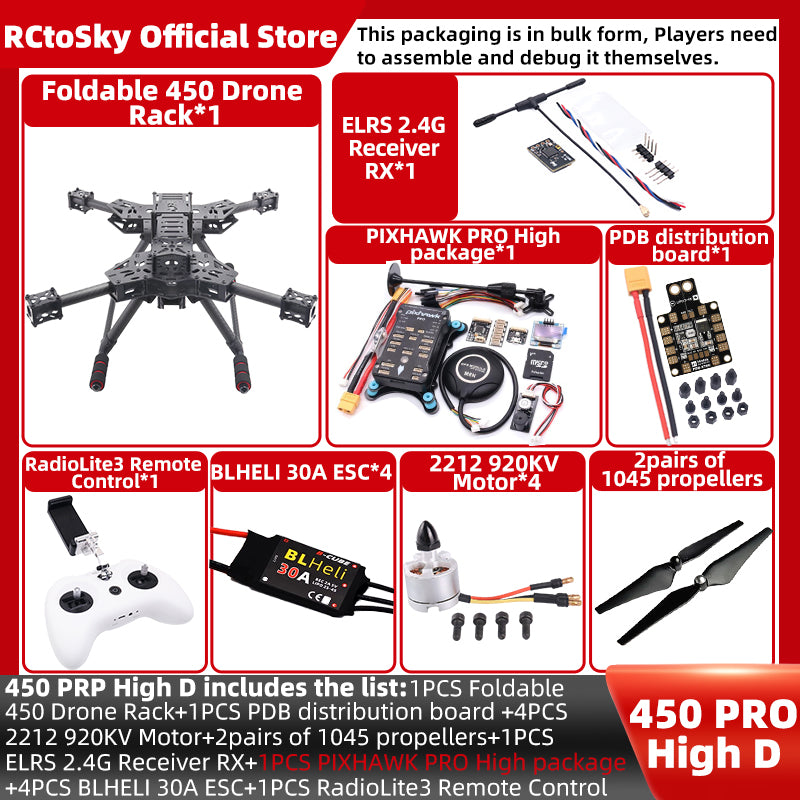 B-CUBE Open Source New Foldable Arm Smart Drone PIXHAWK 2.4.8/PRO/6C PRO Quadrotor Rack RC Multicopter Multi-Rotor With Landing Gear