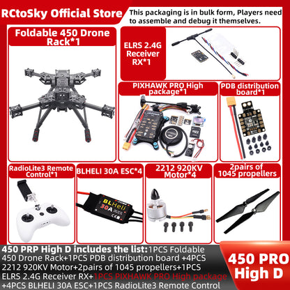 B-CUBE Open Source New Foldable Arm Smart Drone PIXHAWK 2.4.8/PRO/6C PRO Quadrotor Rack RC Multicopter Multi-Rotor With Landing Gear