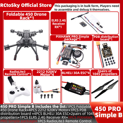 B-CUBE Open Source New Foldable Arm Smart Drone PIXHAWK 2.4.8/PRO/6C PRO Quadrotor Rack RC Multicopter Multi-Rotor With Landing Gear