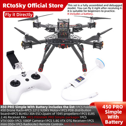 B-CUBE Open Source New Foldable Arm Smart Drone PIXHAWK 2.4.8/PRO/6C PRO Quadrotor Rack RC Multicopter Multi-Rotor With Landing Gear