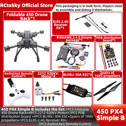 B-CUBE Open Source New Foldable Arm Smart Drone PIXHAWK 2.4.8/PRO/6C PRO Quadrotor Rack RC Multicopter Multi-Rotor With Landing Gear