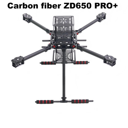 B-CUBE ZD650 PRO+ 650mm Ardupilot Pixhawk Carbon fiber Quadcopter Frame FPV Quad with Carbon Fiber Landing Skid Motor 40A ESC