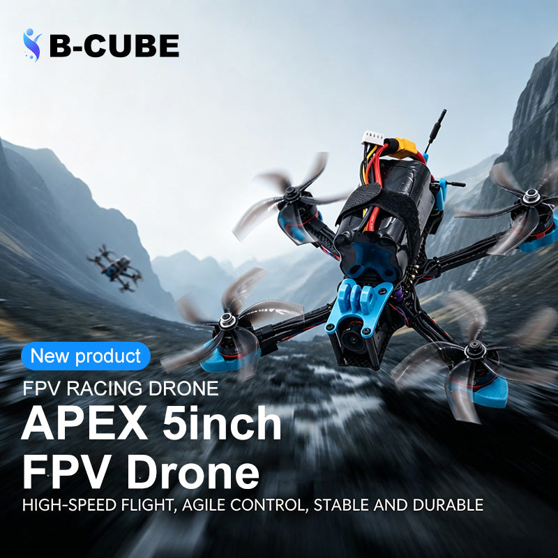 B-CUBE APEX 5inch FPV Drone Frame Kit Carbon Fiber Racing Drone Quadcopter Freestyle INAV Beatflight F722 M10 GPS Flight Control