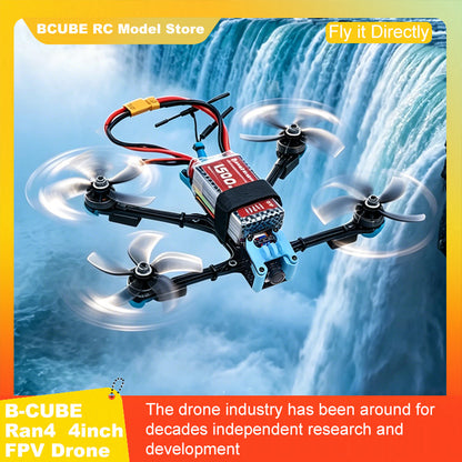 B-CUBE Ran4 4inch FPV Drone Frame Kit Carbon Fiber Racing Drone Quadcopter INAV Beatflight F722 F745 Ardupilot Flight Control