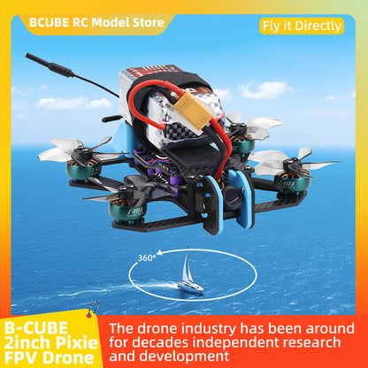 B-CUBE 2inch Pixie FPV Drone Frame Kit Carbon Fiber Racing Drone Quadcopter INAV Beatflight F722 NOXE Ardupilot Flight Control