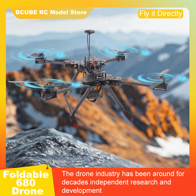 B-CUBE PIXHAWK2.4.8 6C Flight Control Carbon Fiber 680 Frame Kit Ardupilot Quadcopter BLHELI 40A 3508 Motor ESC Optical Flow