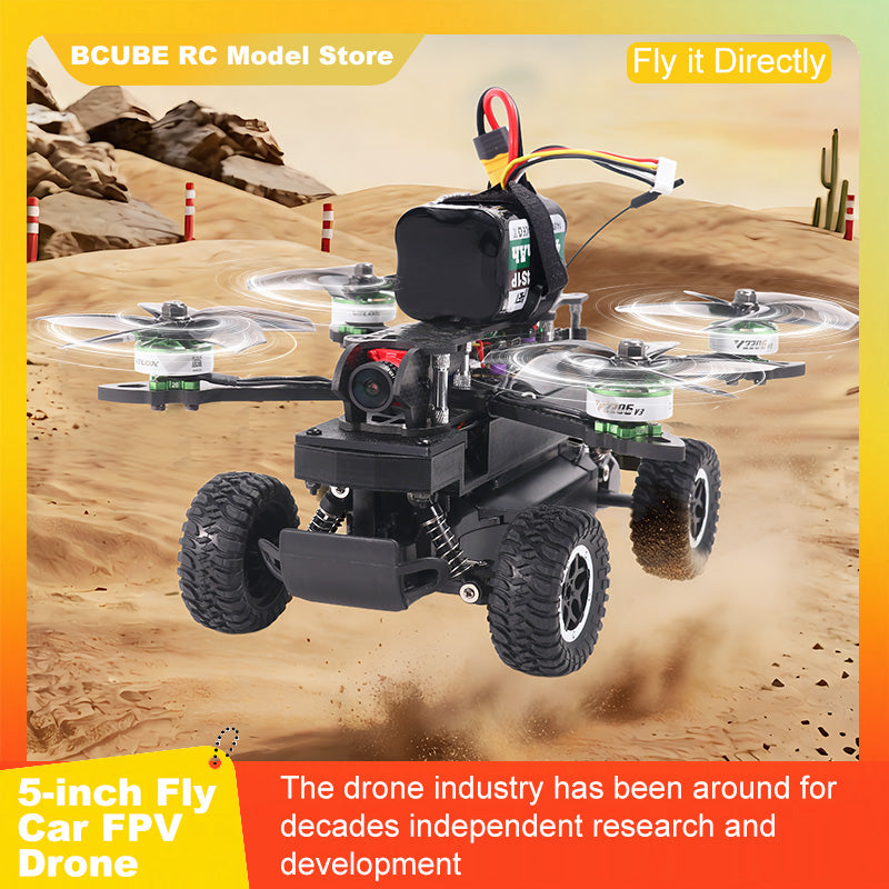 B-CUBE 5-inch Flying Car FPV Drone Frame Kit Carbon Fiber Racing Quadcopter BF INAV F722 H743 F745 Flight Control