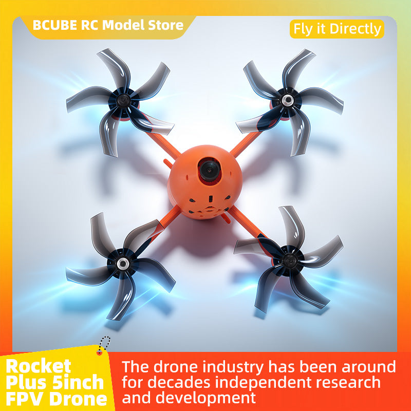 B-CUBE Rocket PLUS 5inch FPV Drone Frame Kit Carbon Fiber Racing Quadcopter Freestyle INAV Beatflight F722 Ardupilot Flight Control