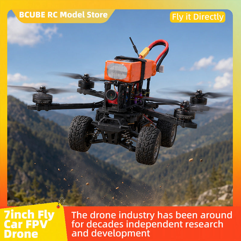 B-CUBE 7inch Flying Car FPV Drone Frame Kit Carbon Fiber Racing Quadcopter BF INAV F4 F722 F745 H743 Flight Control