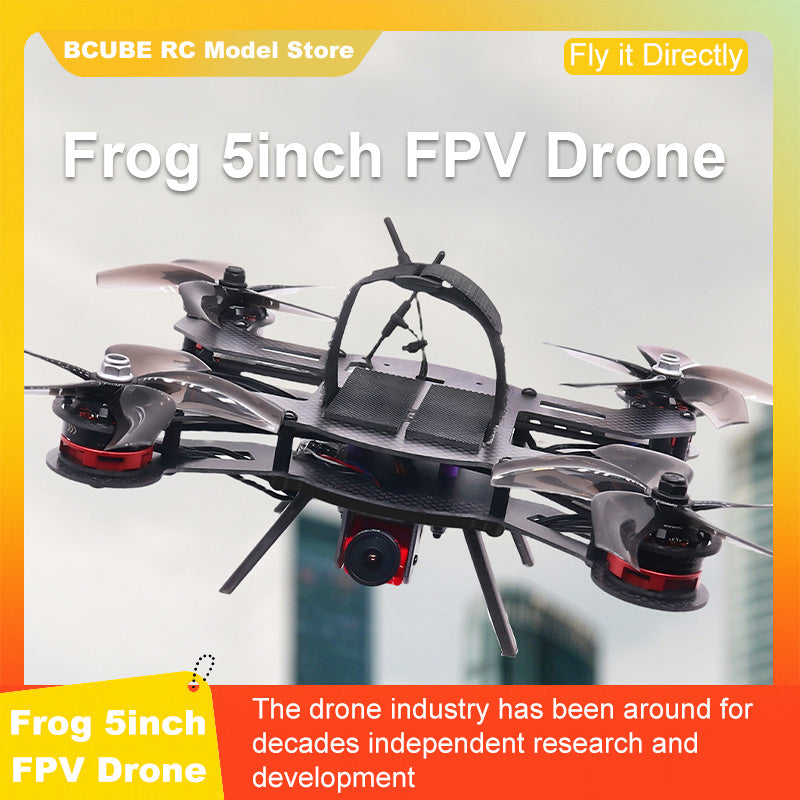 B-CUBE Frog 5inch FPV Drone Frame Kit Carbon Fiber Racing Drone Quadcopter Freestyle INAV Beatflight F722 M10 GPS Flight Control