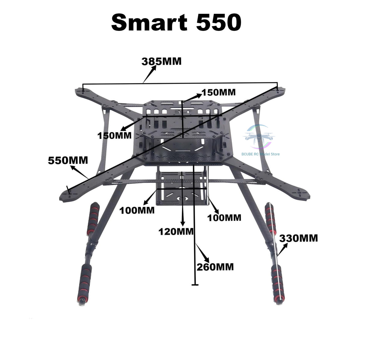 B-CUBE ZD550 550mm Carbon fiber Drone Frame FPV Quad APM Pixhawk Ardupilot Quadrotor Rack RC Multicopter Multi-Rotor With Landing Gear