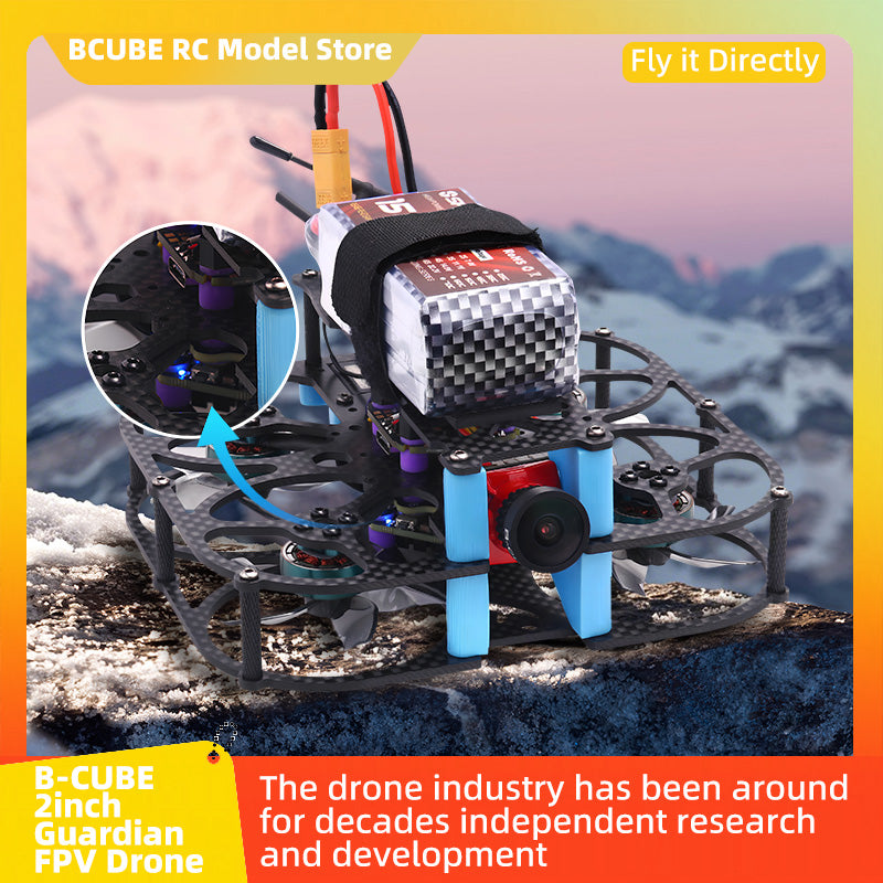 B-CUBE 2inch Guardian FPV Drone Frame Kit Carbon Fiber Racing Drone Quadcopter INAV Beatflight F722 NOXE Ardupilot Flight Control