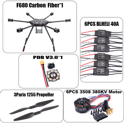 B-CUBE ZD680 Full Carbon Fiber Hexa-Rotor Foldable Arm Hexacopter Frame Kit 3508 380KV For Pixhawk 2.4.8 Radio Landing Gear Ardupilot