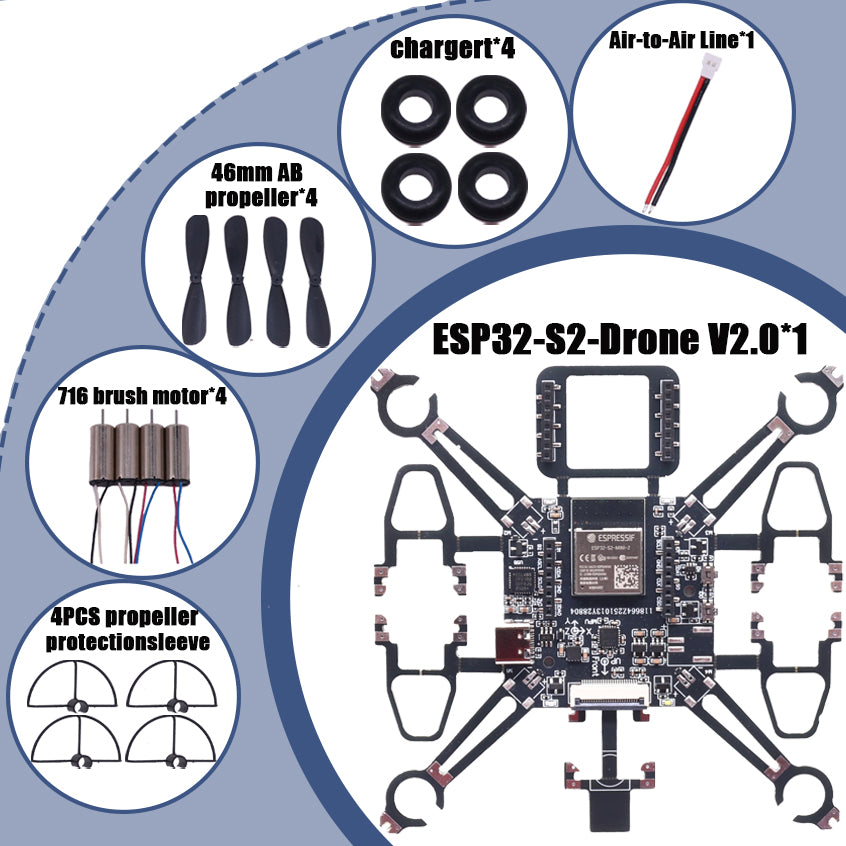 Rctosky ESP32-Drone V2.0 Flight Control Open Source Quadcopter ESP-Drone Drone Model Wifi Remote Control Crazyflie