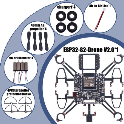 Rctosky ESP32-Drone V2.0 Flight Control Open Source Quadcopter ESP-Drone Drone Model Wifi Remote Control Crazyflie