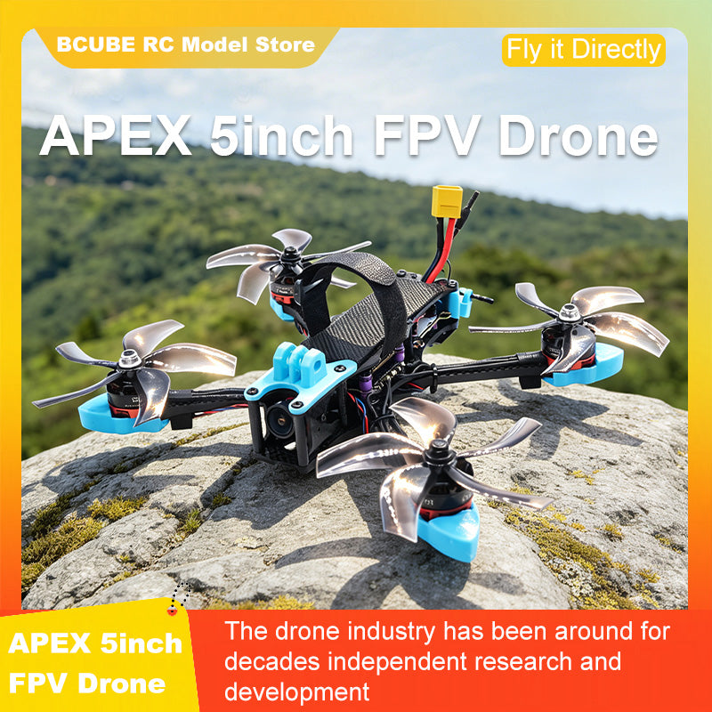B-CUBE APEX 5inch FPV Drone Frame Kit Carbon Fiber Racing Drone Quadcopter Freestyle INAV Beatflight F722 M10 GPS Flight Control