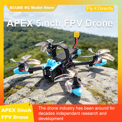 B-CUBE APEX 5inch FPV Drone Frame Kit Carbon Fiber Racing Drone Quadcopter Freestyle INAV Beatflight F722 M10 GPS Flight Control