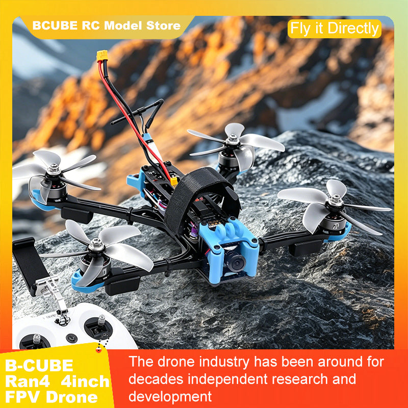 B-CUBE Ran4 4inch FPV Drone Frame Kit Carbon Fiber Racing Drone Quadcopter INAV Beatflight F722 F745 Ardupilot Flight Control