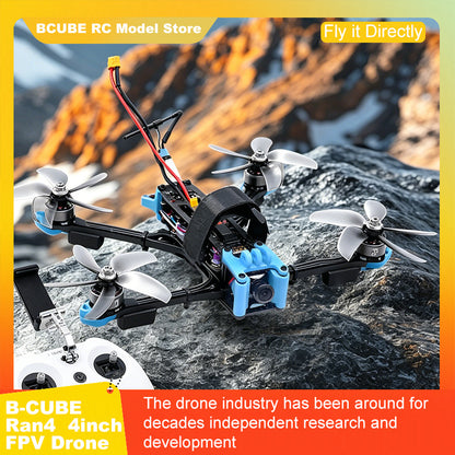 B-CUBE Ran4 4inch FPV Drone Frame Kit Carbon Fiber Racing Drone Quadcopter INAV Beatflight F722 F745 Ardupilot Flight Control