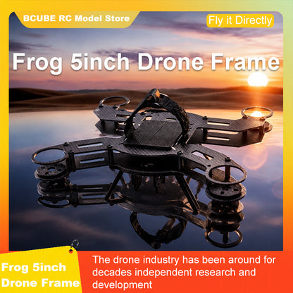 B-CUBE Frog 5inch FPV Drone Frame Kit Carbon Fiber Racing Drone Quadcopter Freestyle INAV Beatflight F722 M10 GPS Flight Control