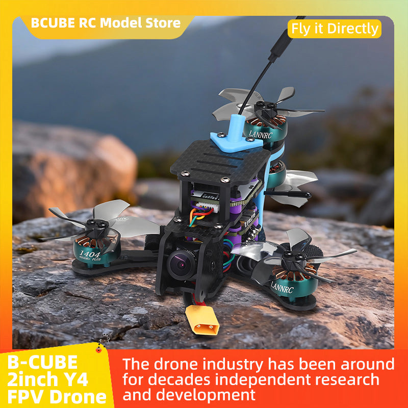 B-CUBE 2inch Y4 FPV Drone Frame Kit Carbon Fiber Racing Drone Quadcopter INAV Beatflight F722 NOXE Ardupilot Flight Control