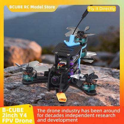 B-CUBE 2inch Y4 FPV Drone Frame Kit Carbon Fiber Racing Drone Quadcopter INAV Beatflight F722 NOXE Ardupilot Flight Control