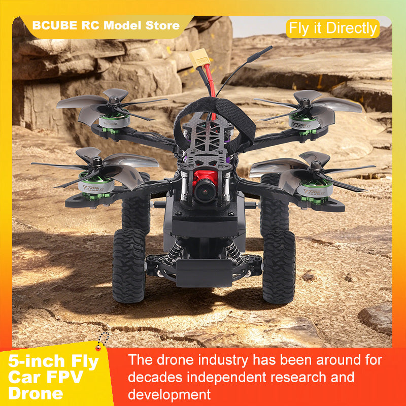 B-CUBE 5-inch Flying Car FPV Drone Frame Kit Carbon Fiber Racing Quadcopter BF INAV F722 H743 F745 Flight Control