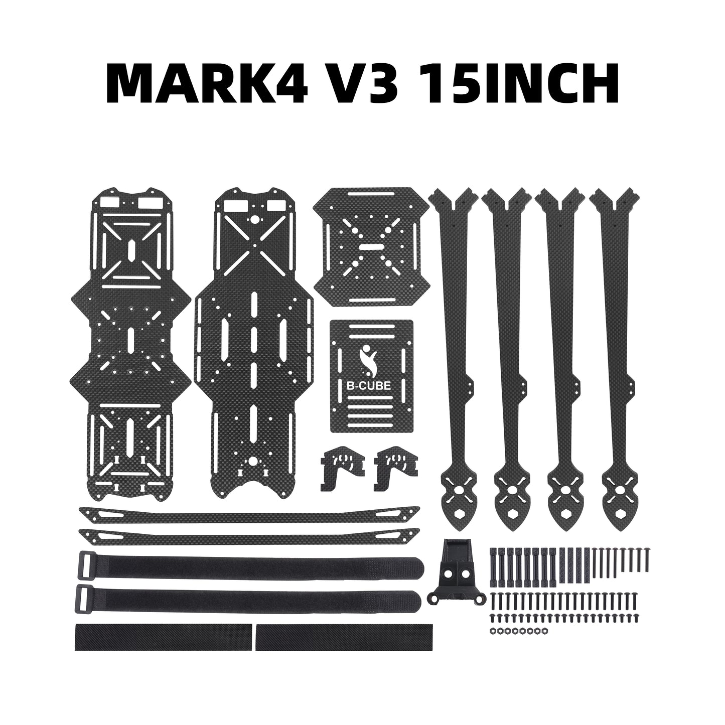 B-CUBE MARK4 V3 15inch FPV Drone Frame Kit Carbon Fiber Racing Drone Quadcopter Freestyle INAV Beatflight F4V3S F722 F745 H743 M10 GPS Flight Control