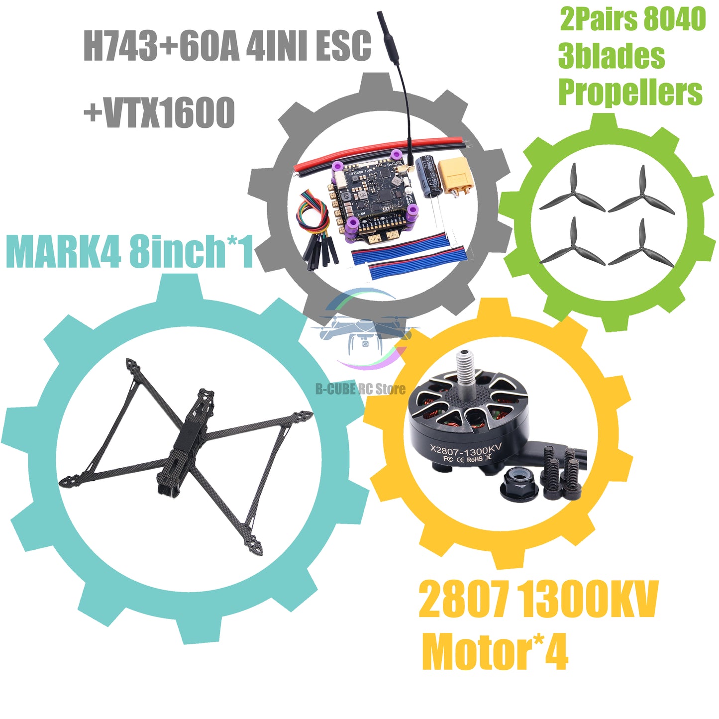 MARK4 V2 8 дюймов 9 дюймов 10 дюймов H743 Flight Control 60A 4INI ESC Rack Drone FPV Carbon PV Racing Drone Quadcopter Freestyle 