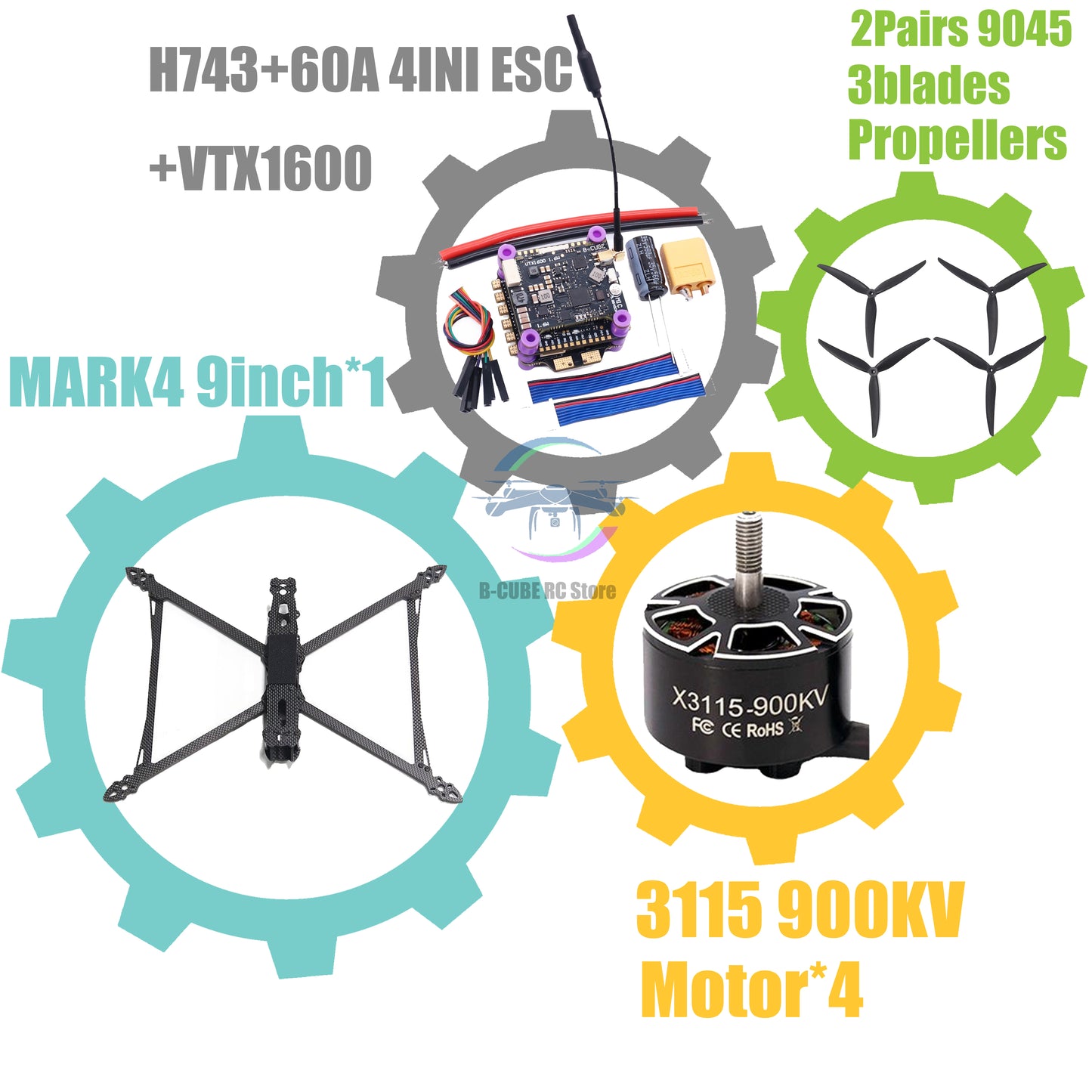 MARK4 V2 8 дюймов 9 дюймов 10 дюймов H743 Flight Control 60A 4INI ESC Rack Drone FPV Carbon PV Racing Drone Quadcopter Freestyle 