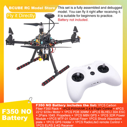 B-CUBE PIXHAWK2.4.8 Flight Control Carbon Fiber 350 Frame Kit Ardupilot Quadcopter BLHELI 30A 2212 Motor ESC Optical Flow