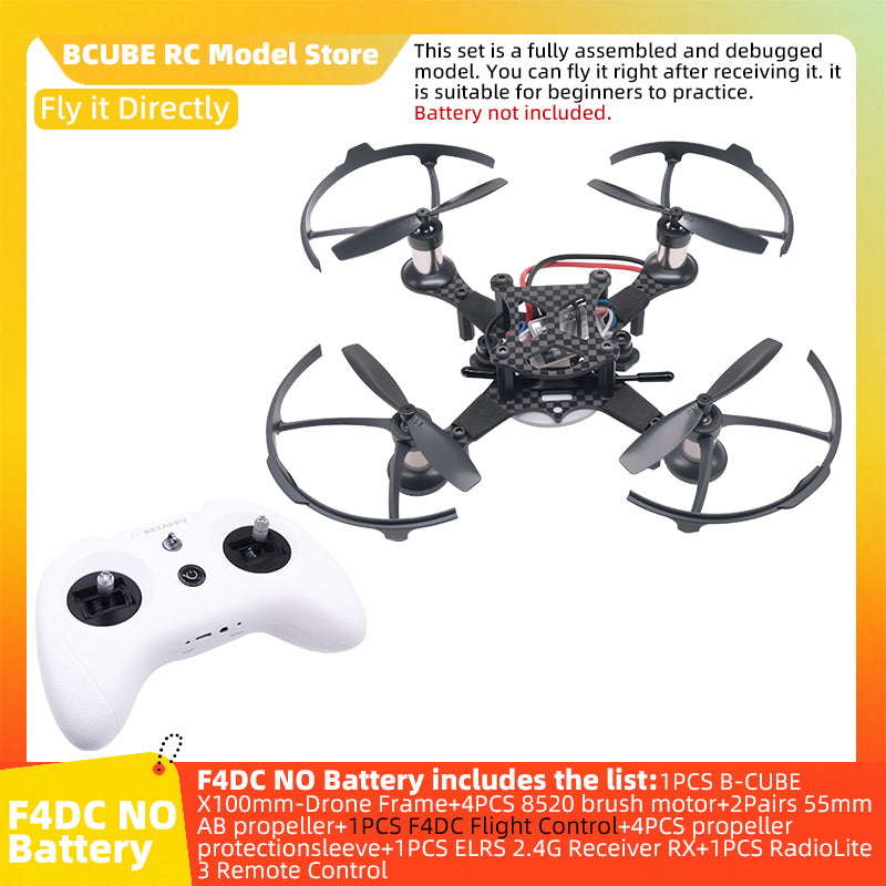 B-CUBE X100 Drone Frame Kit Carbon Fiber Racing Drone Quadcopter INAV Beatflight F4DC Ardupilot Flight Control
