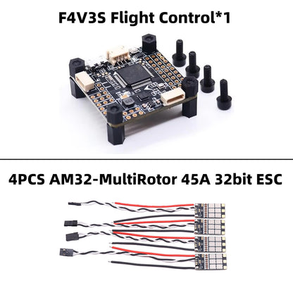 B-CUBE F4V3S/ F4V3S PLUS+45A/60A 4IN1 ESC+VTX1000+1080P Camera INAV Betaflight Board Barometer OSD Quadcopter RC Drone FPV Racing