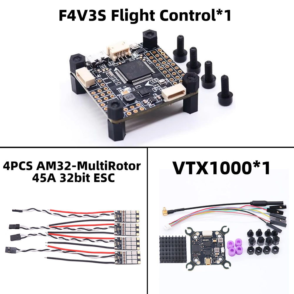 B-CUBE F4V3S/ F4V3S PLUS+45A/60A 4IN1 ESC+VTX1000+1080P Camera INAV Betaflight Board Barometer OSD Quadcopter RC Drone FPV Racing