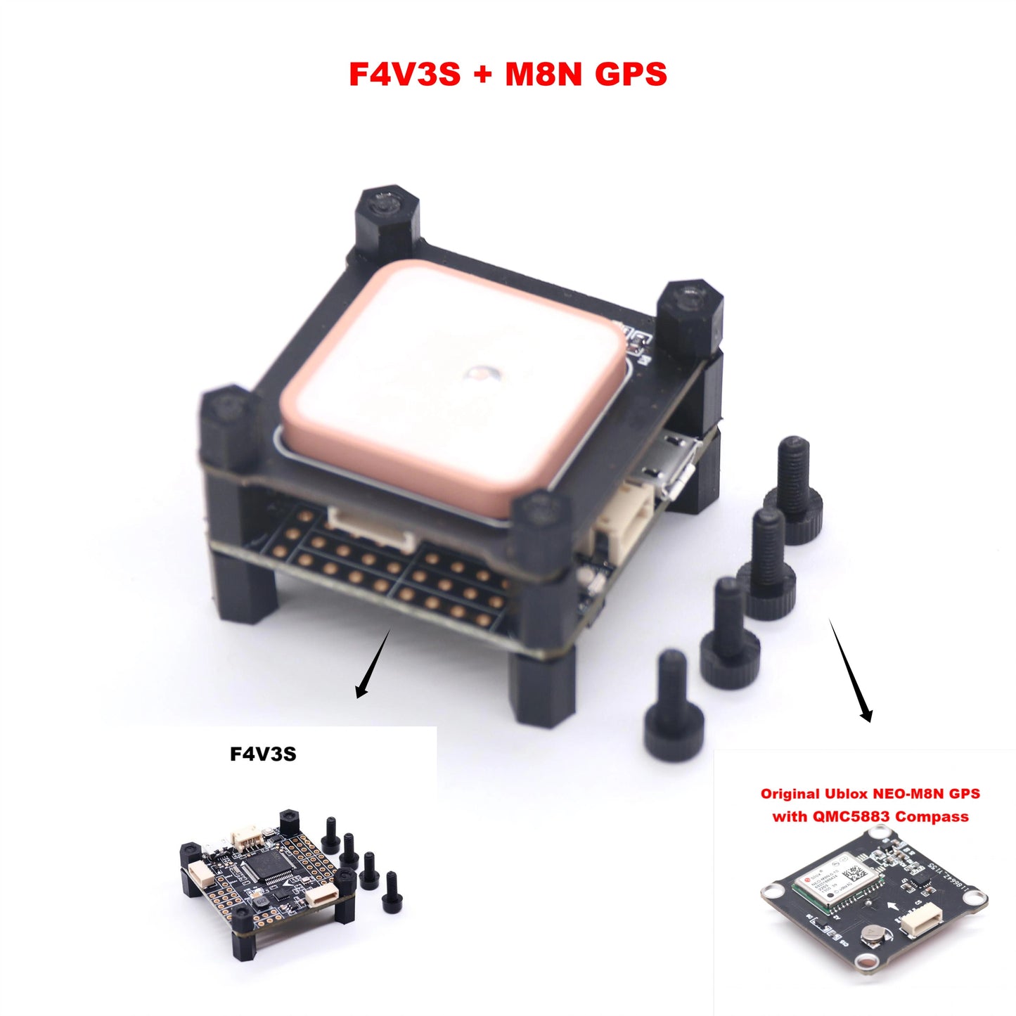 F4V3S F4 V3 V3S PLUS  LC INAV Betaflight Flight Controller Board Barometer OSD TF BN880 M8N GPS Quadcopter RC Drone FPV Racing