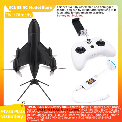 B-CUBE Rocket 6inch FPV Drone Frame Kit Carbon Fiber Racing Quadcopter Freestyle INAV Beatflight F4 F745 H743 Ardupilot Flight Control