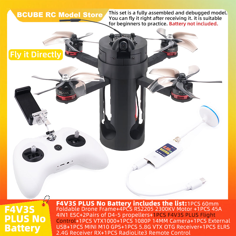 B-CUBE 60mm Foldable FPV Drone Frame Kit Carbon Fiber Racing Quadcopter Freestyle INAV Beatflight F4V3S PULS F745 H743