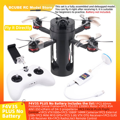 B-CUBE 60mm Foldable FPV Drone Frame Kit Carbon Fiber Racing Quadcopter Freestyle INAV Beatflight F4V3S PULS F745 H743