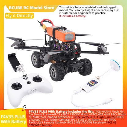 B-CUBE 7inch Flying Car FPV Drone Frame Kit Carbon Fiber Racing Quadcopter BF INAV F4 F722 F745 H743 Flight Control