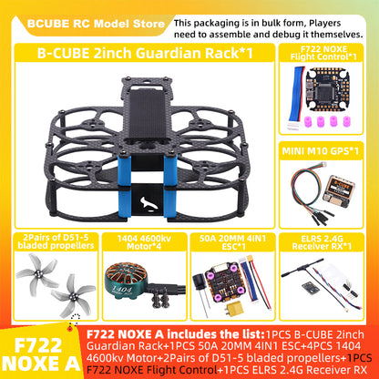 B-CUBE 2inch Guardian FPV Drone Frame Kit Carbon Fiber Racing Drone Quadcopter INAV Beatflight F722 NOXE Ardupilot Flight Control