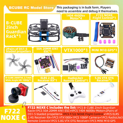 B-CUBE 2inch Guardian FPV Drone Frame Kit Carbon Fiber Racing Drone Quadcopter INAV Beatflight F722 NOXE Ardupilot Flight Control