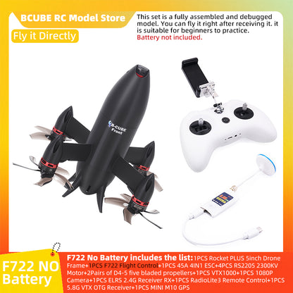 B-CUBE Rocket PLUS 5inch FPV Drone Frame Kit Carbon Fiber Racing Quadcopter Freestyle INAV Beatflight F722 Ardupilot Flight Control