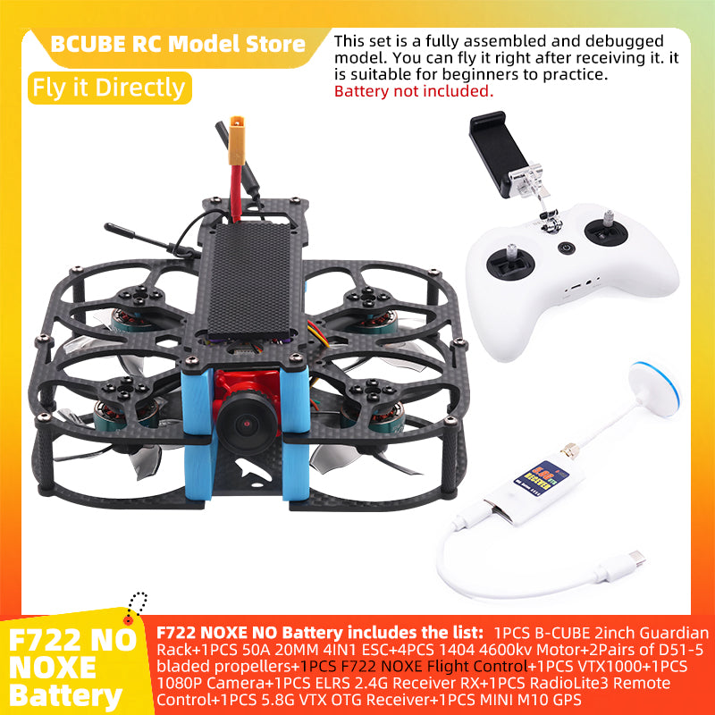 B-CUBE 2inch Guardian FPV Drone Frame Kit Carbon Fiber Racing Drone Quadcopter INAV Beatflight F722 NOXE Ardupilot Flight Control