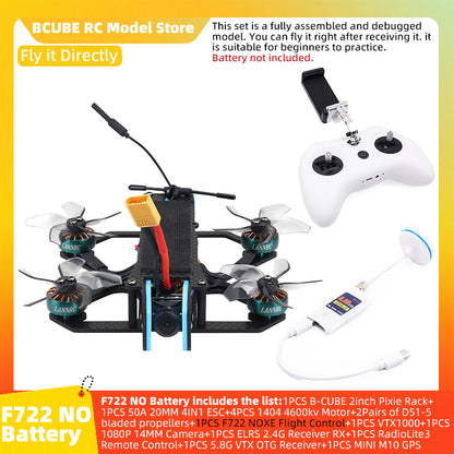 B-CUBE 2inch Pixie FPV Drone Frame Kit Carbon Fiber Racing Drone Quadcopter INAV Beatflight F722 NOXE Ardupilot Flight Control