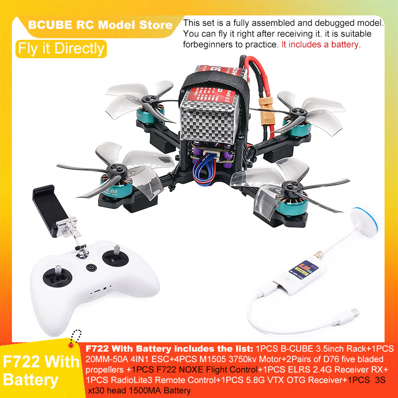 B-CUBE 3.5inch FPV Drone Frame Kit Carbon Fiber Racing Drone Quadcopter INAV Beatflight F722 F745 Ardupilot Flight Control