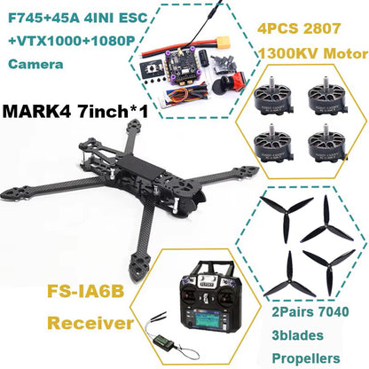 B-CUBE MARK4 7inch F745 V2 Flight Control 45/60A 4INI ESC rack drone FPV carbon fiber PV Racing Drone Quadcopter Freestyle